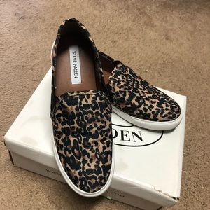 Leopard print Steve Madden slip on sneakers